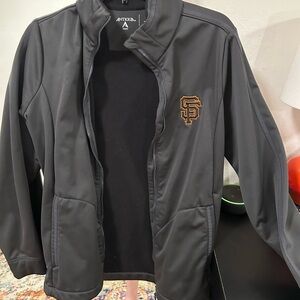 Antigua Black Jacket with Orange Logo